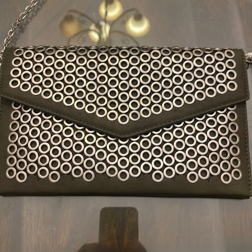 Envelope purse with chain.